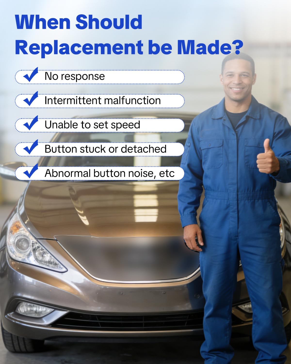 Steering Wheel Cruise Control Buttons Fit for Hyundai for Sonata 2011 2012 2013 2014 2015, Replace 964403S000