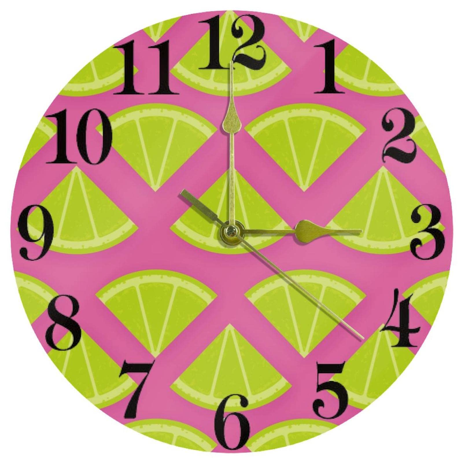 Horloge murale ronde fonctionne à piles avec mécanisme à quartz silencieux