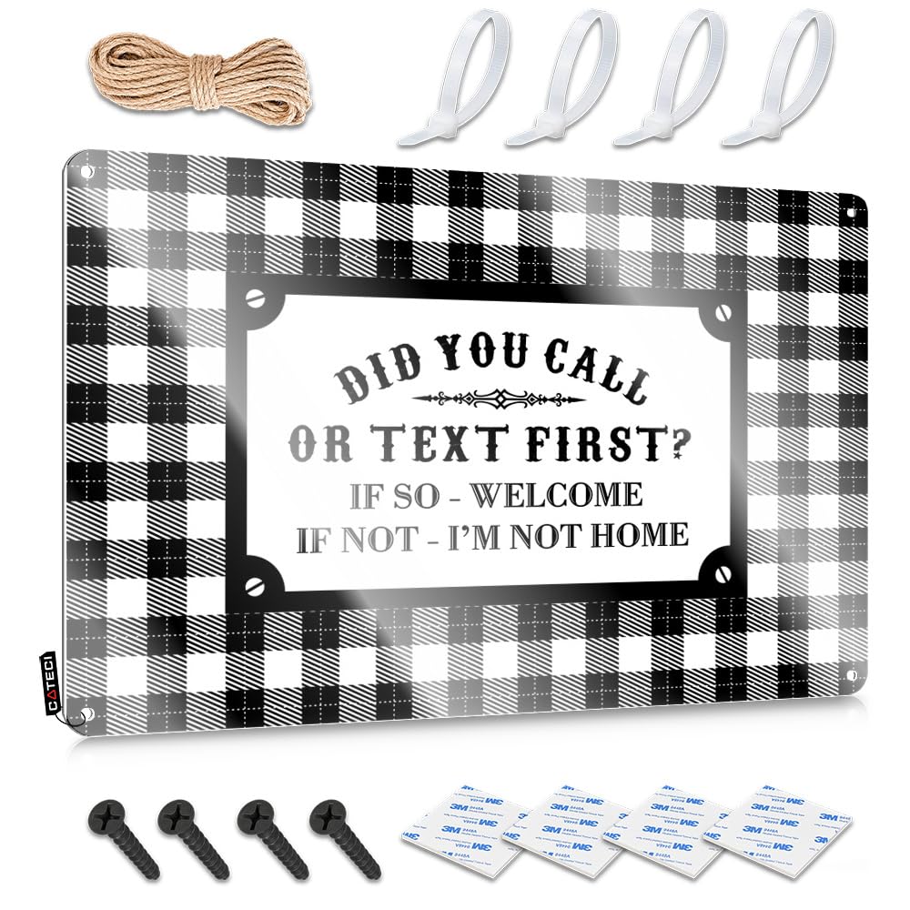 MGHTLCCME Funny Alcohol Signs Did You Call Or Text First Tin Sign Room Signs For Bedroom Adult Signs For Man Cave(30X40CM)