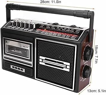 Retro Boombox With Cassette Player, Classic 80s Style Cassette Boombox, AM FM Portable Boombox, Built-in Stereo Speakers, For Family Gathering Travel