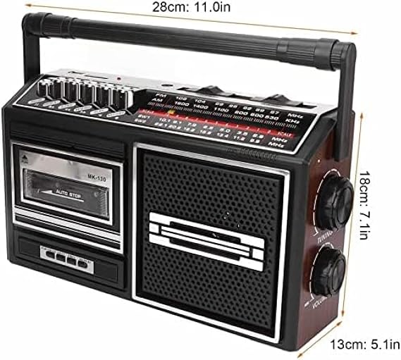 Retro Boombox With Cassette Player, Classic 80s Style Cassette Boombox, AM FM Portable Boombox, Built-in Stereo Speakers, For Family Gathering Travel