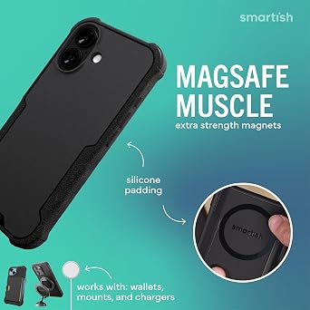 Smartish - Chill & Charm - iPhone 17 MagSafe Armor Case - Gripzilla [Rugged & Tough] Heavy Duty Armor Case - Fits Apple iPhone 17