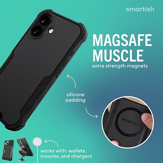 Smartish - Chill & Charm - iPhone 17 MagSafe Armor Case - Gripzilla [Rugged & Tough] Heavy Duty Armor Case - Fits Apple iPhone 17