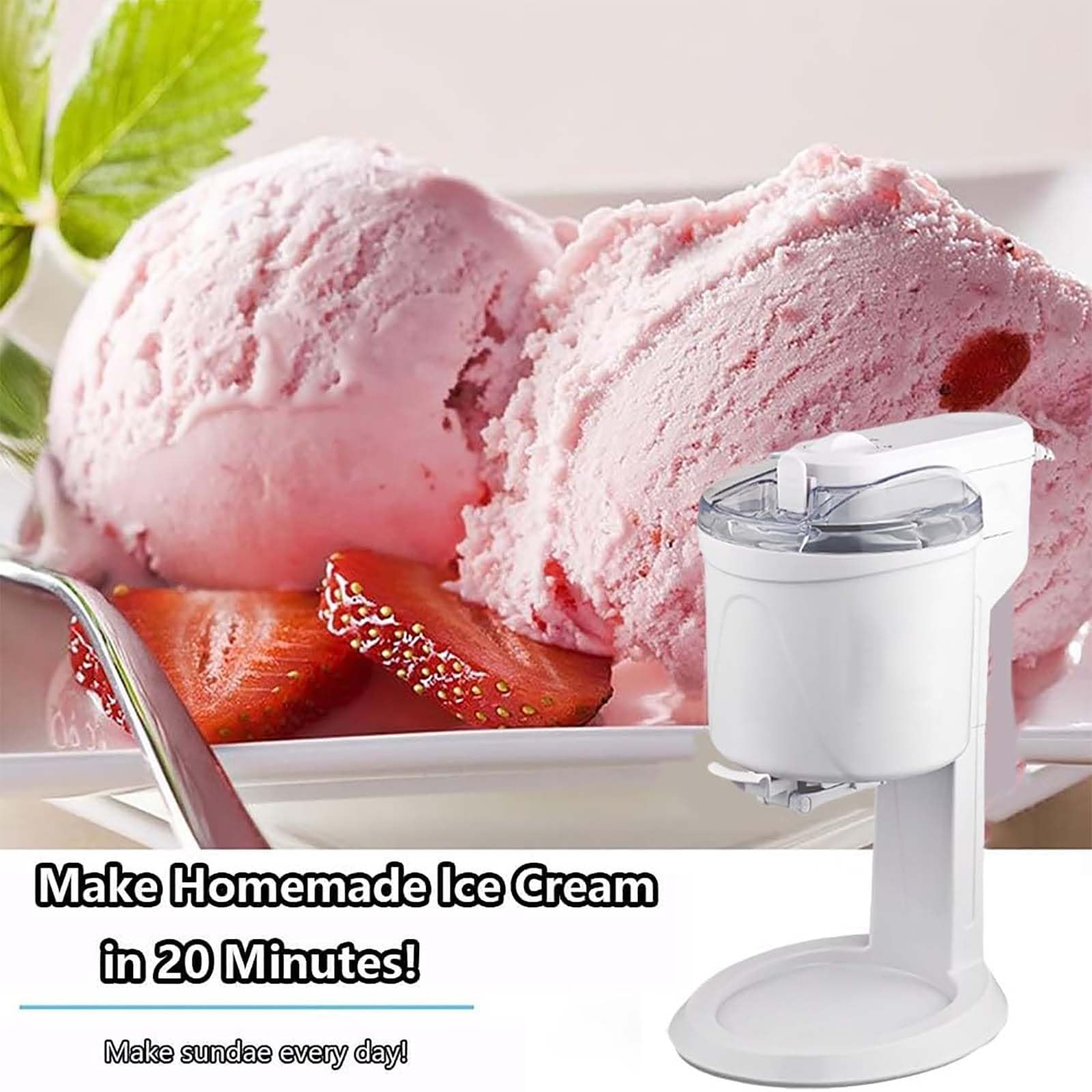 Macchine per Gelato, Rivestimento Rimovibile per Alimenti, Facili da Pulire, Controllo Manuale dei Pulsanti, per Gelato Fatto in casa, Sorbetto
