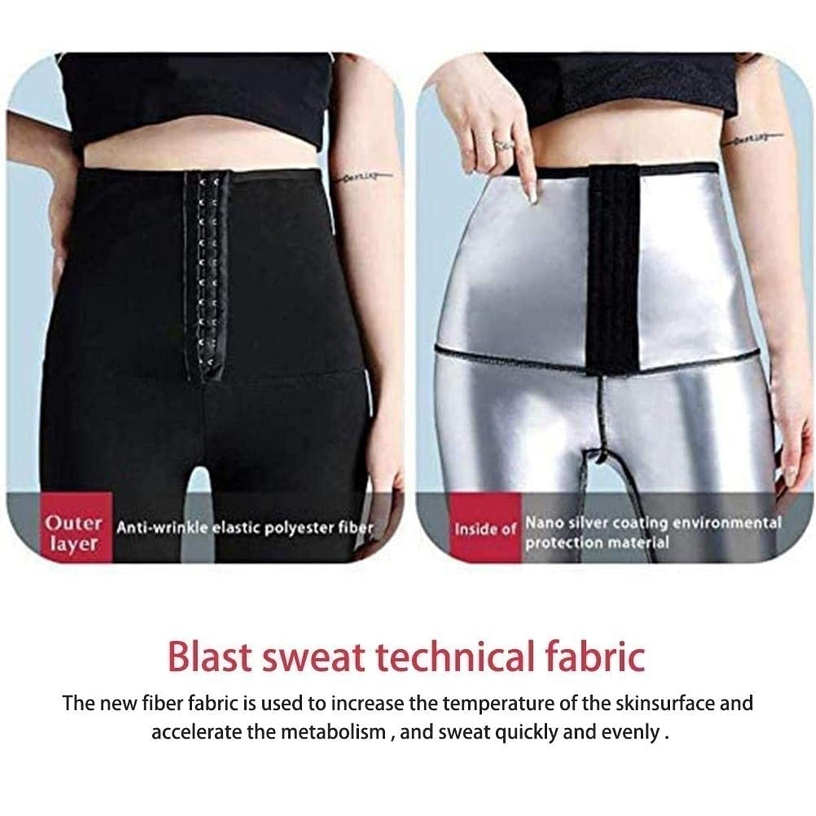 Tute Termiche Leggings Da Sauna Da Donna Pantaloni Da Tuta Leggings Da Pantaloncini Dimagranti Donna - Foto 5