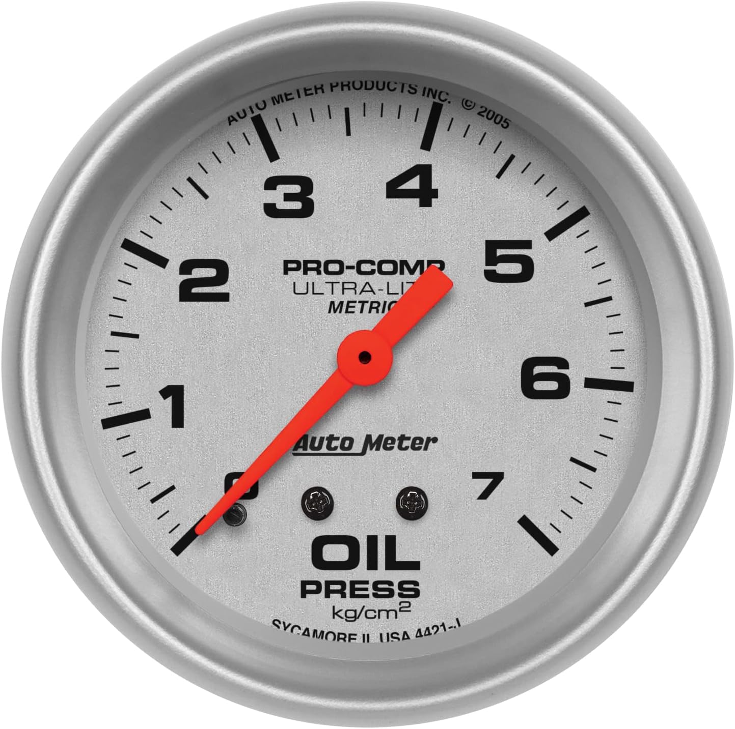 Auto Meter 4421-J Ultra-Lite Mechanical Metric Oil Pressure Gauge,2.625 in.