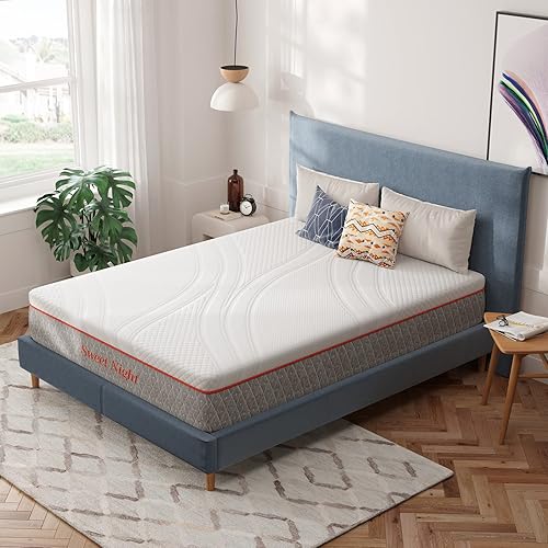 Miniatura 7 de Sweetnight Colchón tamaño Queen, colchón de espuma viscoelástica de 10 pulgadas, colchón de cama abatible de doble cara en una caja, espuma