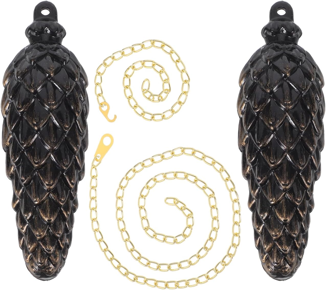 2Pcs Weight for The Cuckoo Clock Decorative with Chains Mechanical Movement Pendulum for Home Office Living Room Wall Art Decor