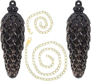 2Pcs Weight for The Cuckoo Clock Decorative with Chains Mechanical Movement Pendulum for Home Office Living Room Wall Art Decor