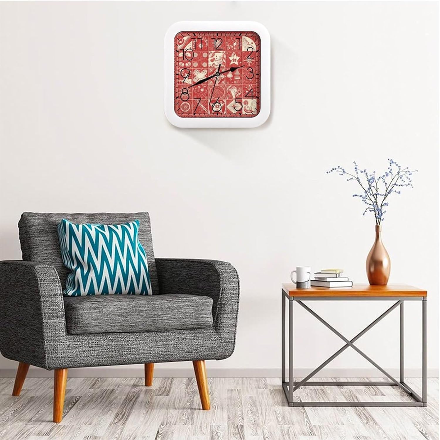 Clock Wall Clock Mantel Clock So Many Different Snow Scenes Printed Retro Wall Clock Clock for Bedroom Suitable for Office Bedroom Living Room Kitchen