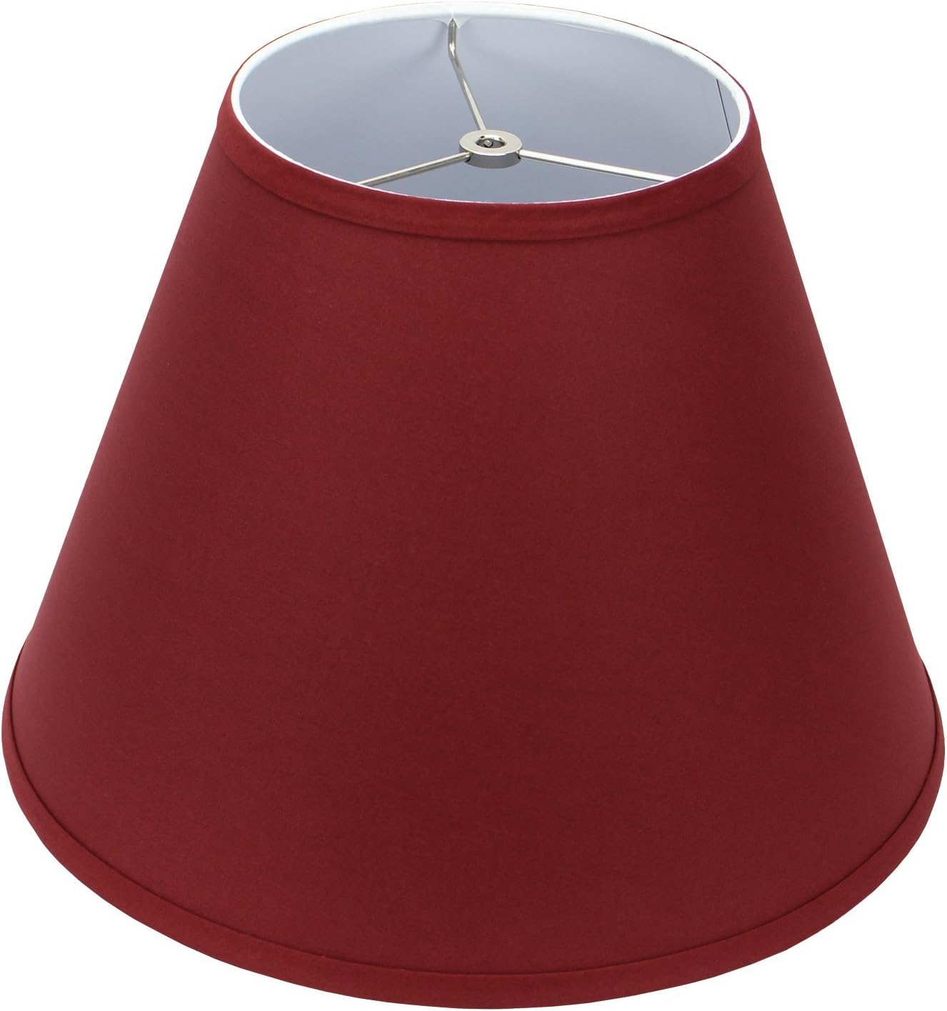 FenchelShades.com Lampshade 8" Top Diameter x 16" Bottom Diameter x 12" Slant Height with Washer (Spider) Attachment for Lamps with a Harp (Brick)