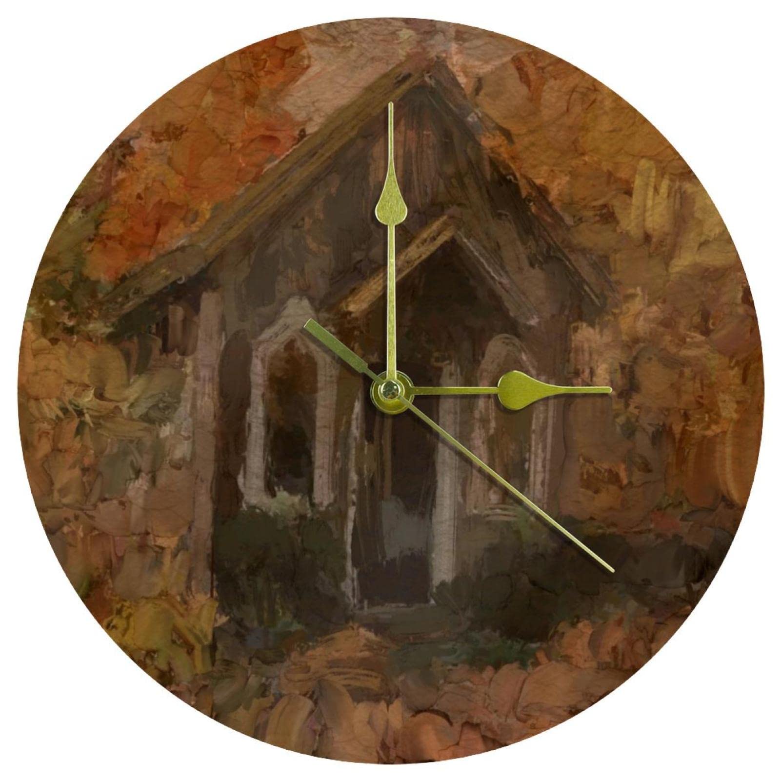 Horloge murale en acrylique ronde de 24 cm fonctionnant avec piles pour l'école