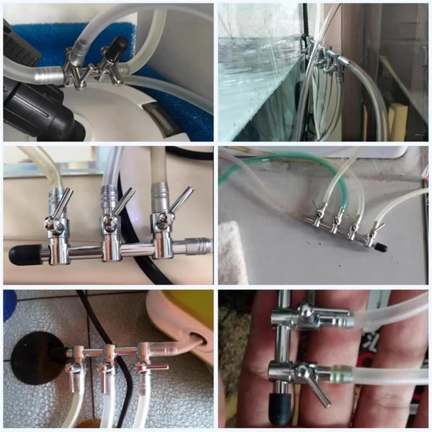 1 2 3 4 5 Way Aquarium Air Splitter Valve Fish Tank Pump Flow Distributor Tap Lever Control Switch(5)