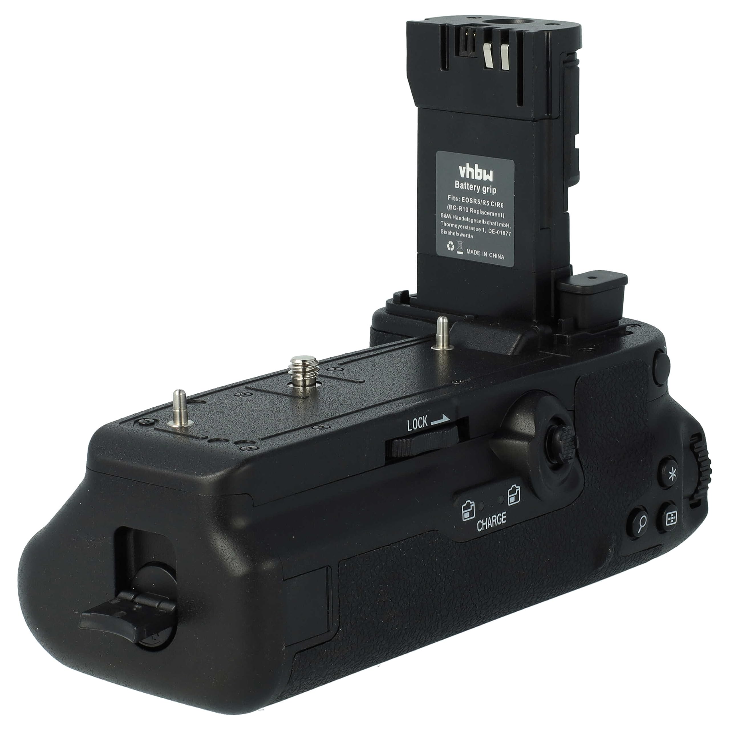 vhbw impugnatura battery grip sostituisce Canon BG-R10 per fotocamera reflex, plastica/metallo