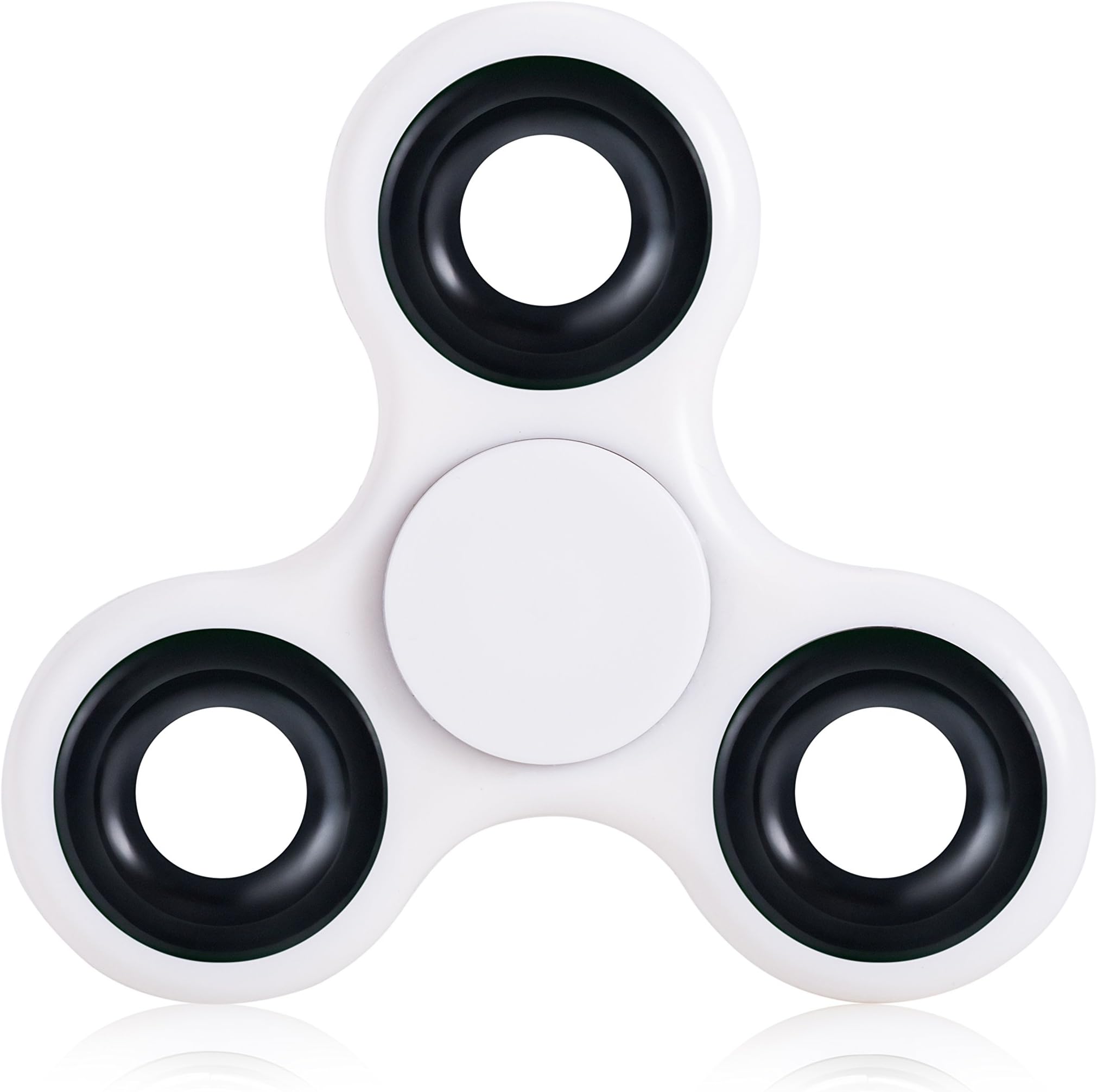 OVER SKY High Grade Fidget Spinner Equpped with Stainless Steel Bearing - High Grade Stress Relief Fidget Toy (White)