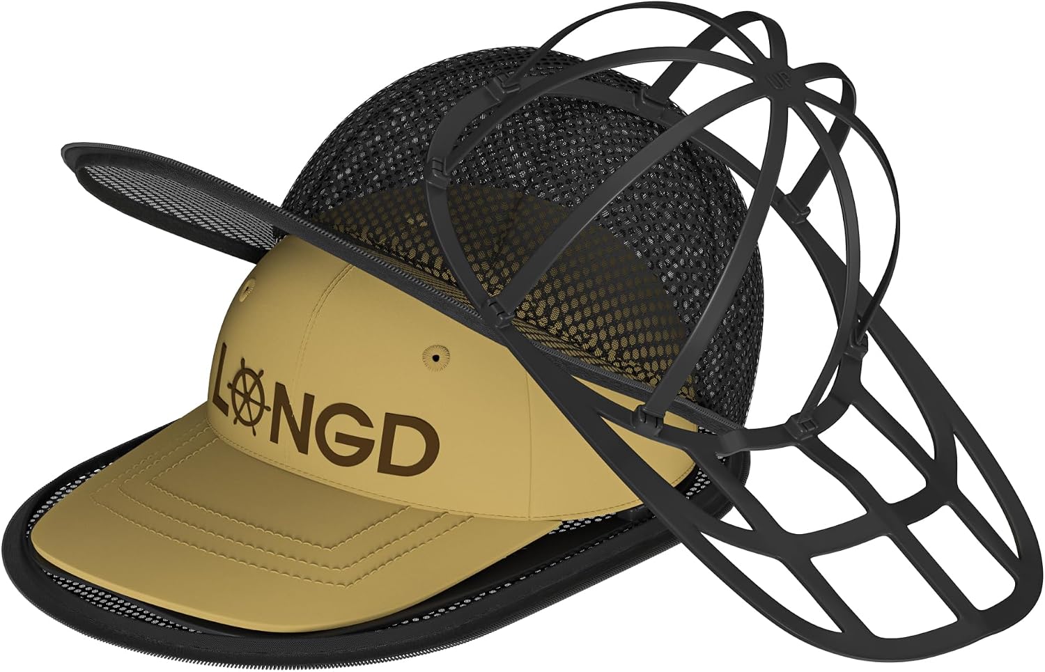 LONGD Hat Washer Cage with Snap Lock - Machine/Dryer Safe Compact Hat Cleaner for Baseball Caps & Storage image 5