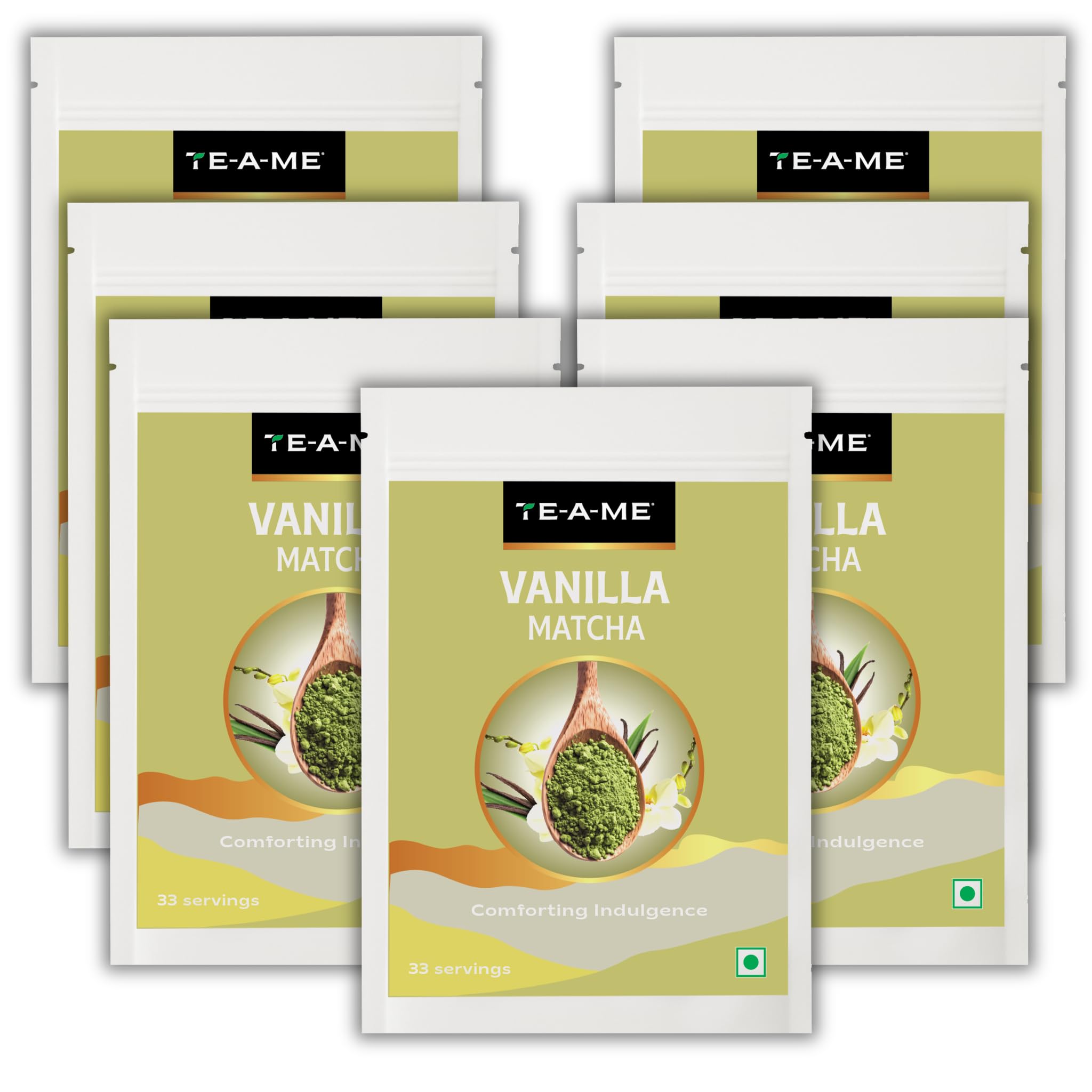 TE-A-ME Vanilla Matcha Tea Powder - 500g (330 Servings) | Make Delicious Matcha Vanilla Latte | 100% Natural | Ceremonial Grade | Diwali Gift