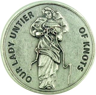 Blessed Virgin Mary Our Lady Untier of Knots Pocket Token Coin with Prayer Back