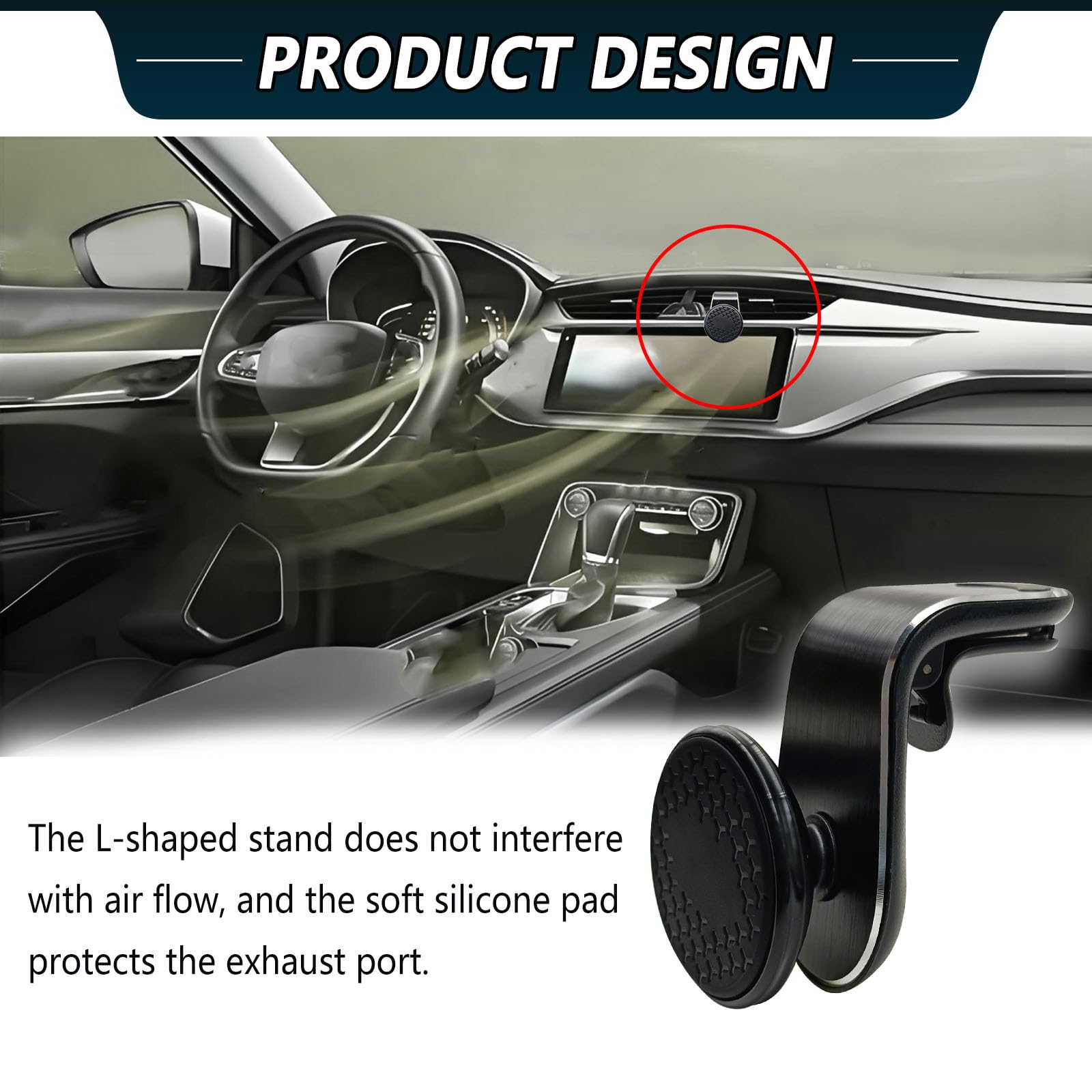 Soporte magnético fuerte para teléfono para coche, soporte universal para rejilla de ventilación de coche, rotación de 360°, soporte magnético ajustable para smartphone, apto para todos los