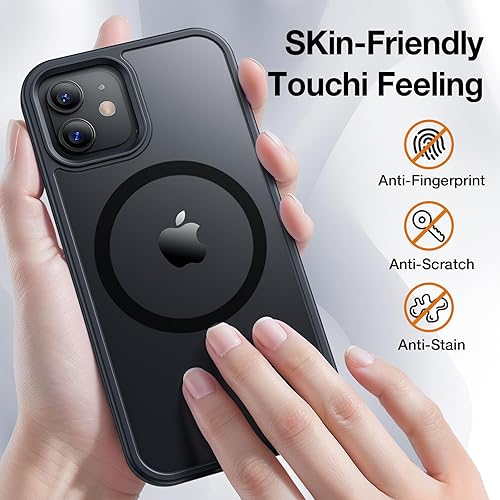 Miniatura 4 de Funda magnética fuerte para iPhone 1212 Pro compatible con MagSafe funda protectora a prueba de golpes para iPhone 1212 Pro de 6.1 pulgadas, color