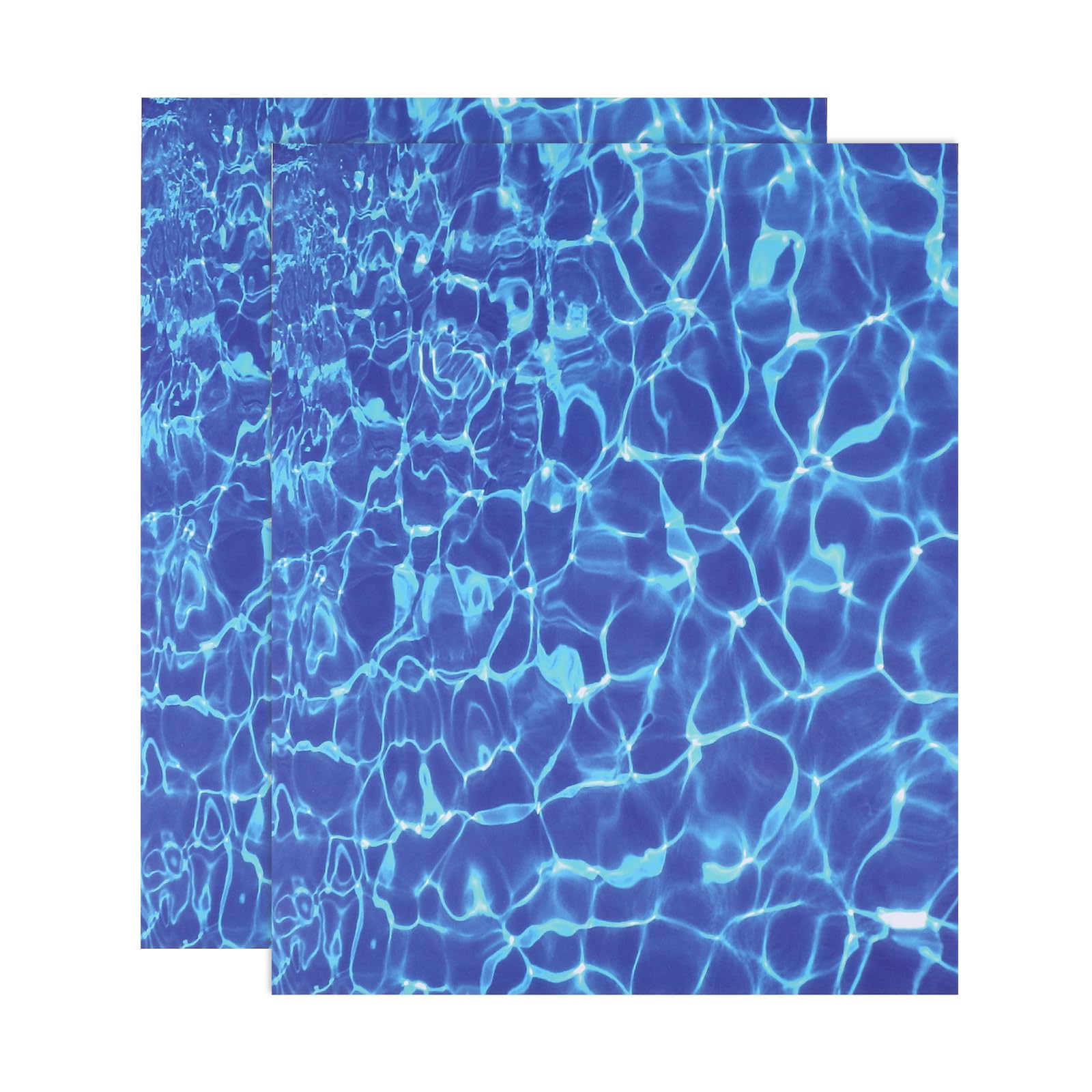 sourcing map 2 Pcs Ripple Water Sticker, Self Adhesive Artificial Water Wave Effect Stickers 11.69"x8.27" Dollhouse Wallpaper Sheets for DIY Dollhouse, Miniature Landscapes, Dark Blue