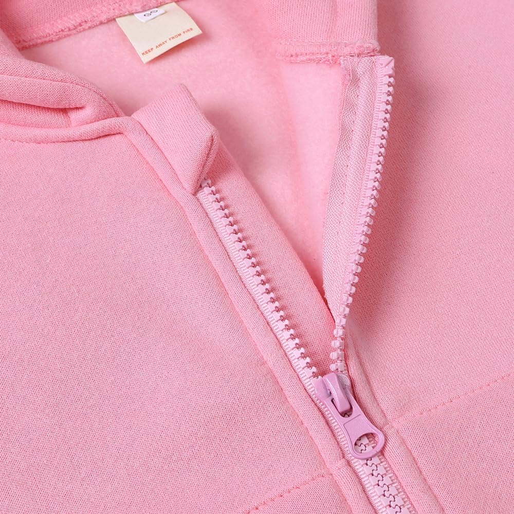 Boys Girls Sweatsuit Brushed Fleece Zip up Hoodie & Sweatpants Toddler Baby Fall Winter Tracksuit Jogger Set 2Pcs