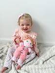 OUOZZZ Soft Baby Doll for Toddler Girls 10", Tulip Pink Dress | Soft Skin-friendly, Graspable & Lightweight, Cuddly Bedtime Toy, For 1 Year Old Girls, Machine Washable