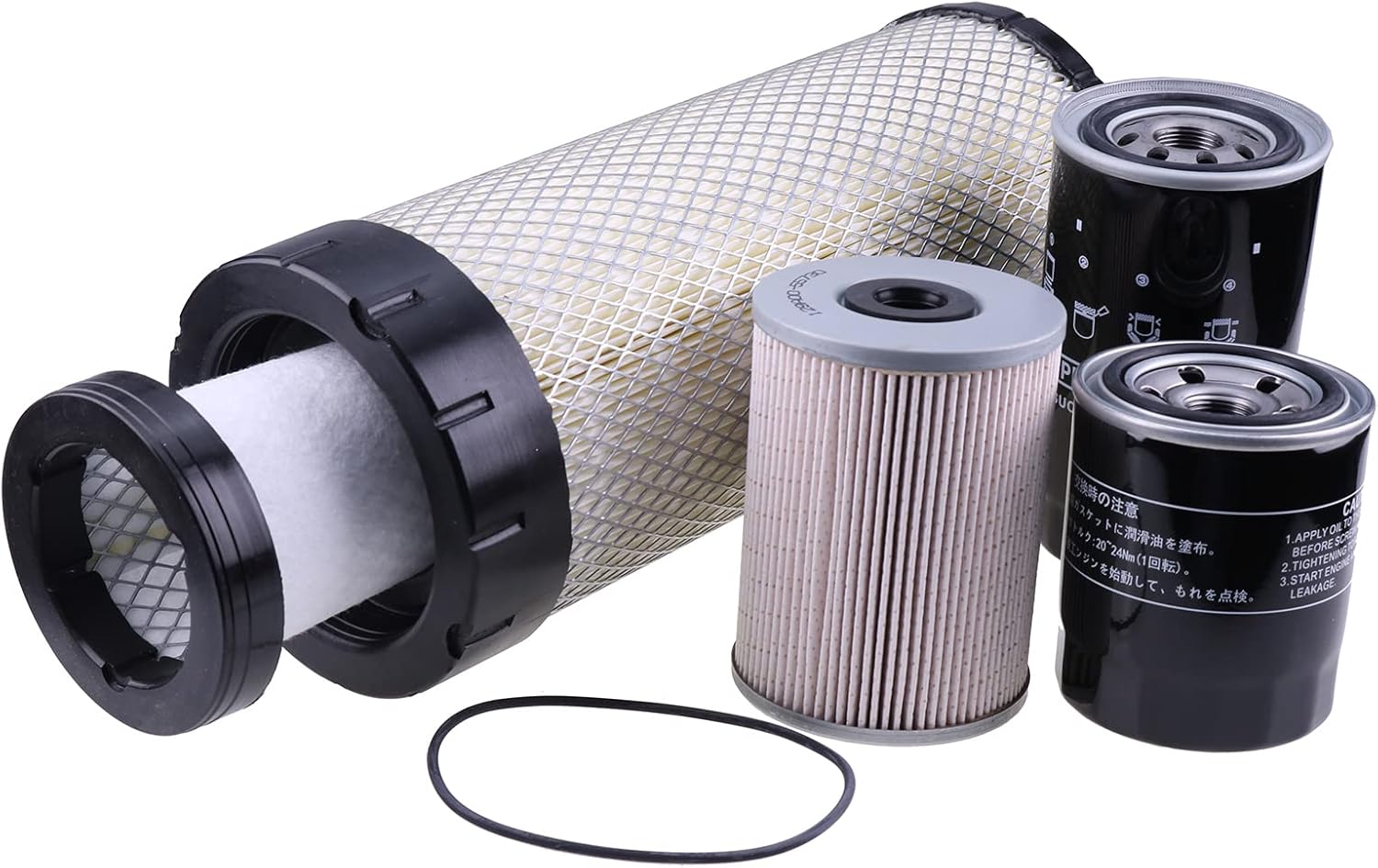 Solarhome 500 Hours Oil Fuel Air Filter Kit MIU800650 MIU802154 MIU802421 AT338105 AT336803 Compatible with John Deere 312GR 314G 316GR 317G & 318G Skid Steer Loader