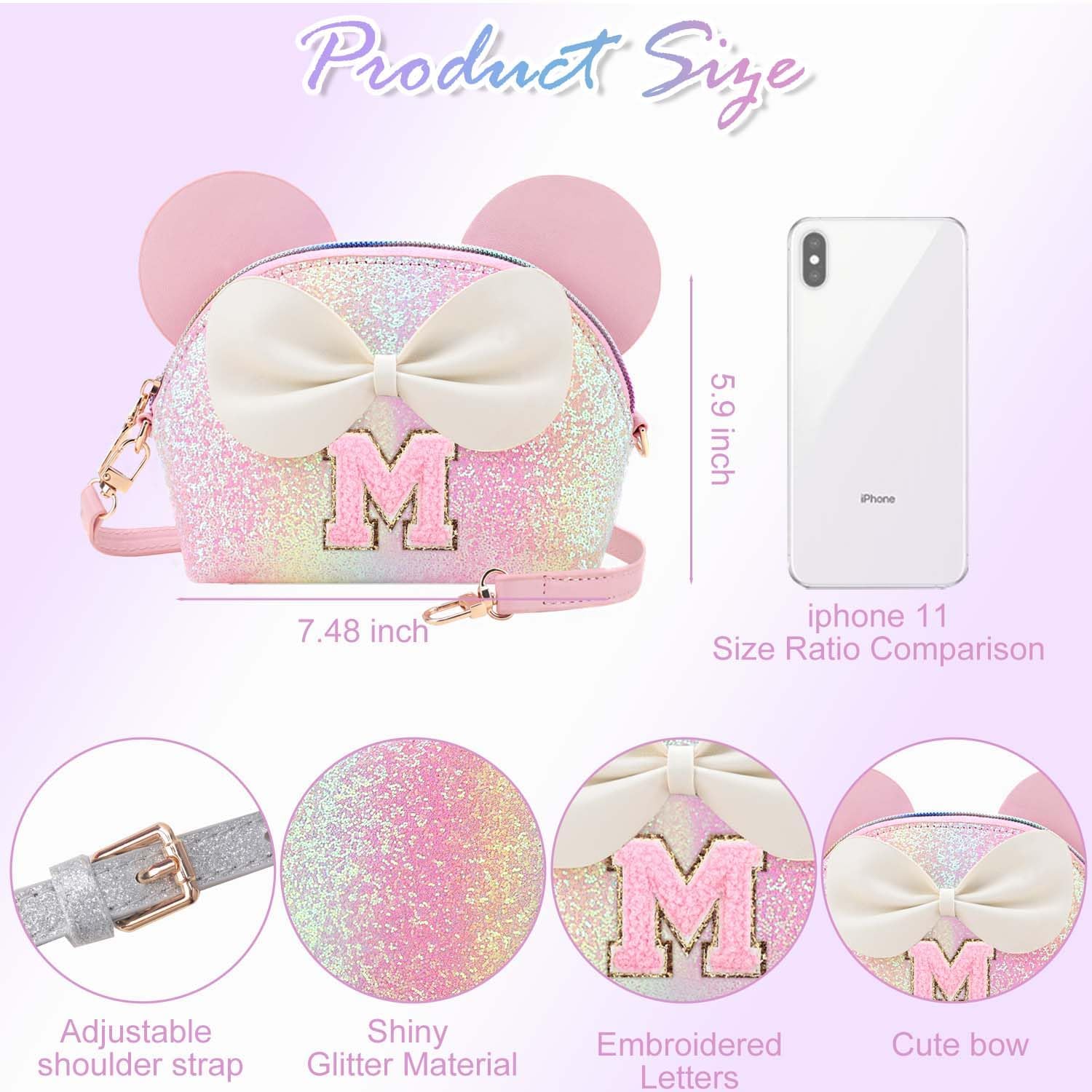 Purse Gifts for Little Girls - Kids Heart Purse Cute Crossbody Bag Teens Girls Birthday Gift - Image 4