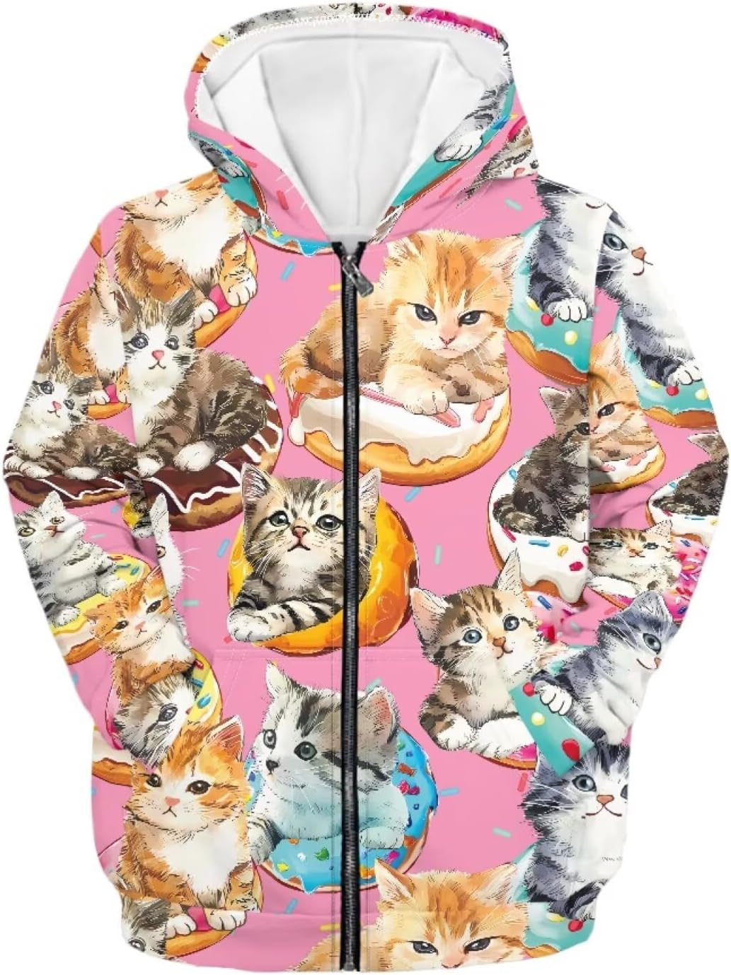 Beauty Collector Girls Cute Hoodies Full Zip Up Sweatshirt with Pockets S-XL