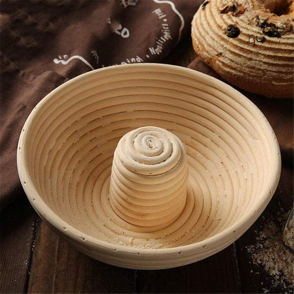 Banneton à Pain Osier Rond Moule, Banneton Pain Naturel pour Panier De Fermentation, Idéal pour Faire Votre Pain Moule pour (Creux 29cm)