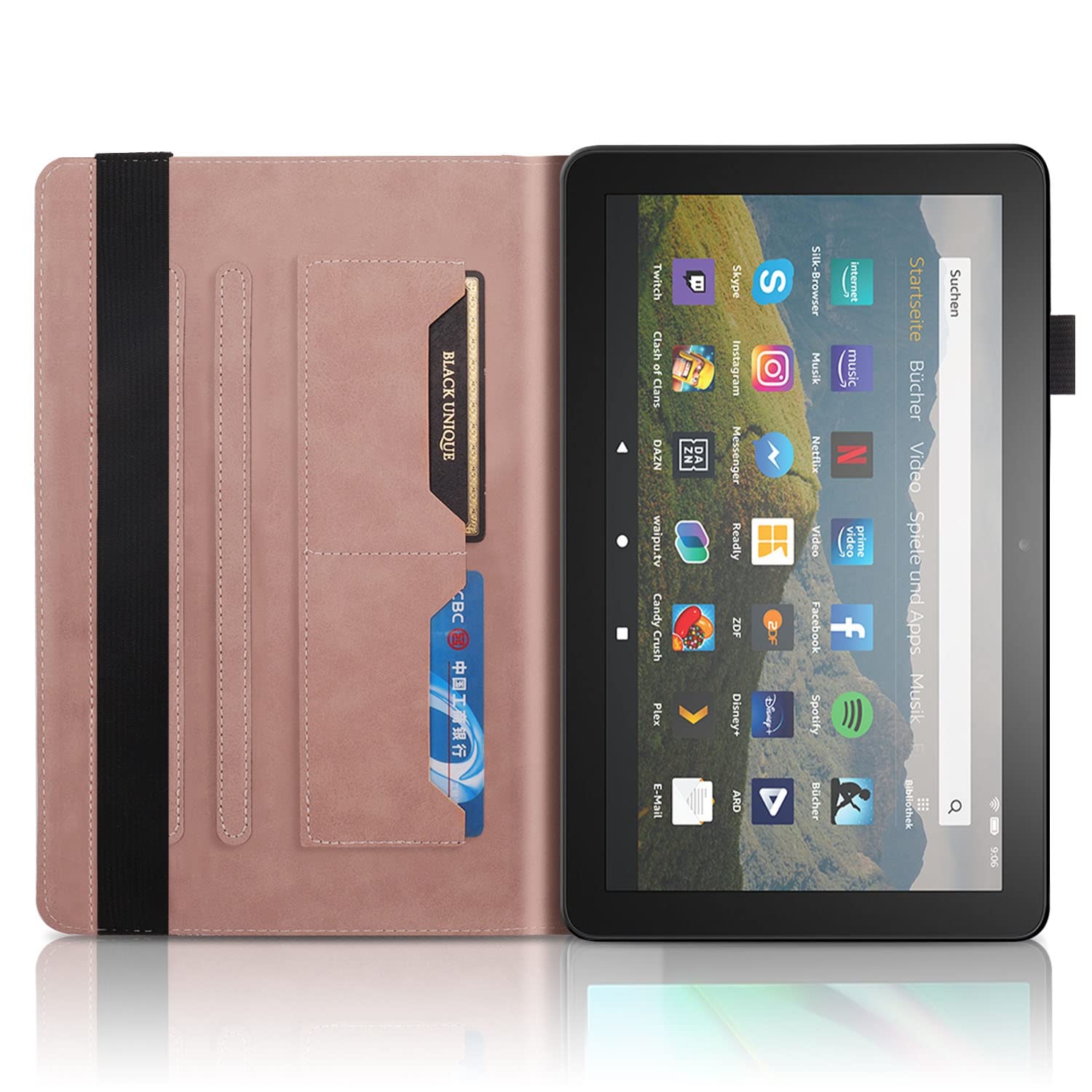 Ochrona tabletu Dla Fire. HD 8 & Ogień HD 8. Plus Tablet10th Generation, 2020 wydanie) Pu Skórzana skrzynka Flip Wallet Ochronna Pokrywa Drzewo Life Tablet Case Case Slot Tablet PC. Okładka dodatek do