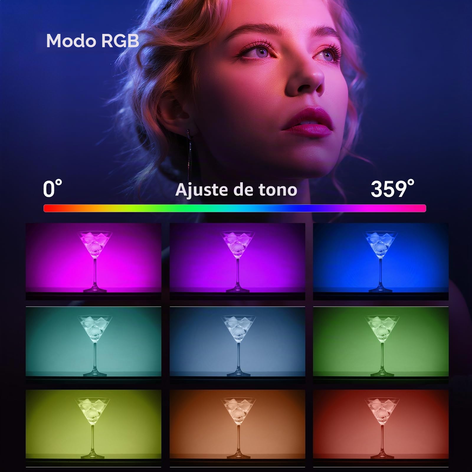 ULANZI C10RGB Luz LED Fotográfica de 10 W, Luz de Vídeo RGB Portátil de 1800K-9000K, Batería Integrada de 3300 mAh con Clip para Teléfono y Soporte de Zapata Fría, Fotografía con Cámara, Youtube