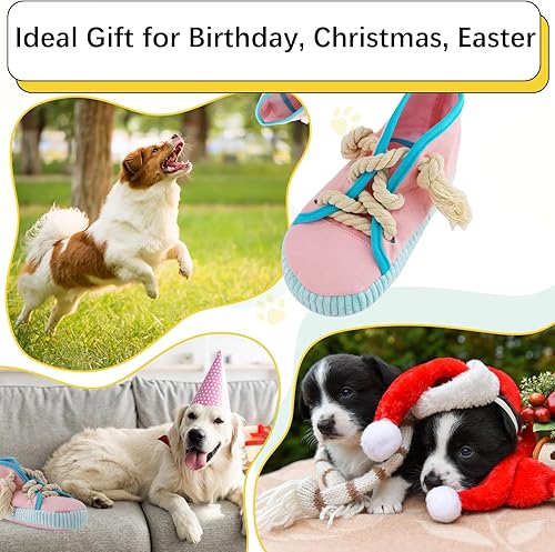 Miniatura 5 de vocheer Juguete masticable para perros, juguetes para perros para mantenerlos ocupados, zapatos de dentición duraderos, juguete interactivo