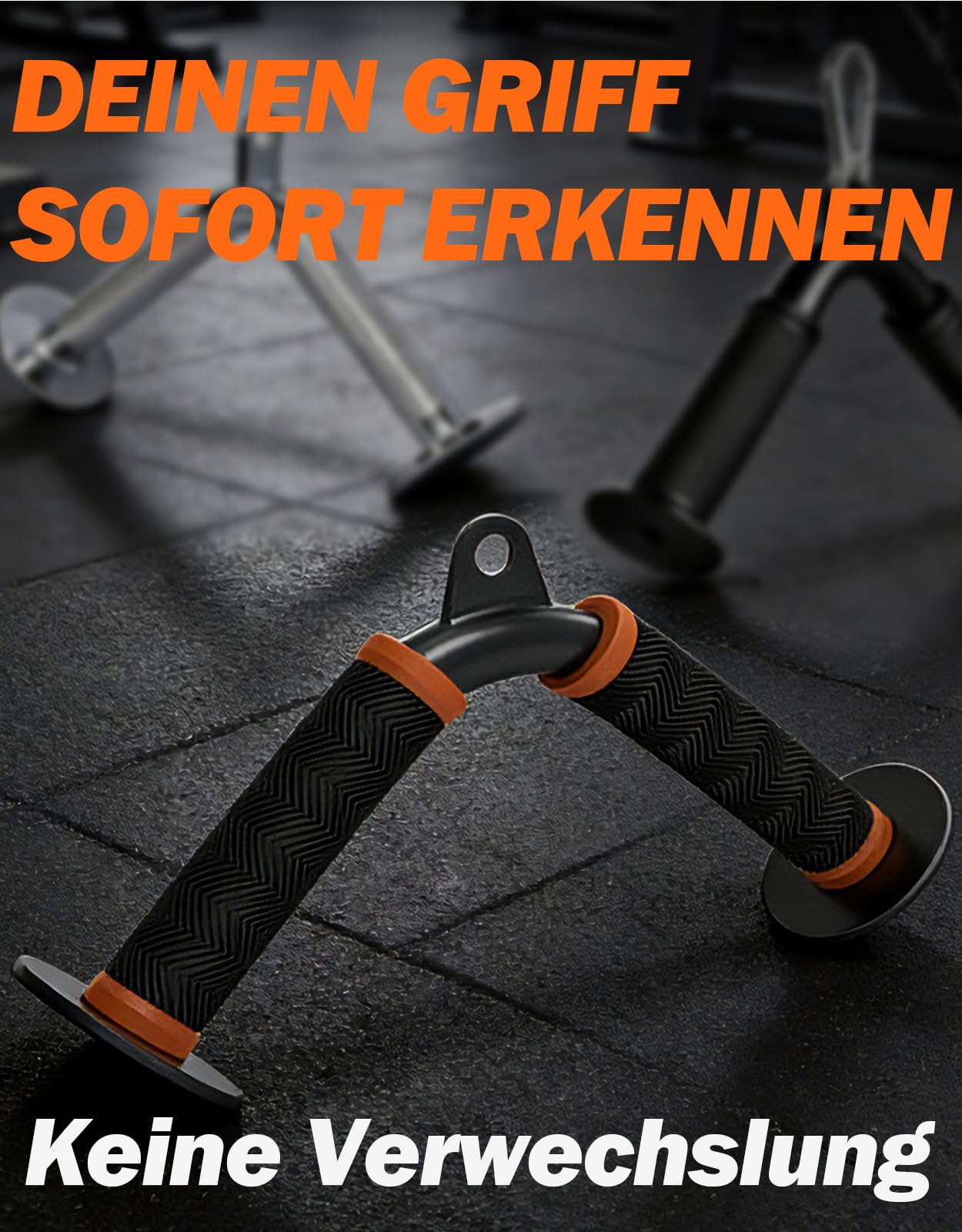 Fitarc Trizeps V-Bar Kabelzuggriff Für Gym & Home Workouts, Trizeps Pushdown Griff Mit Rutschfesten Griffen, Orange