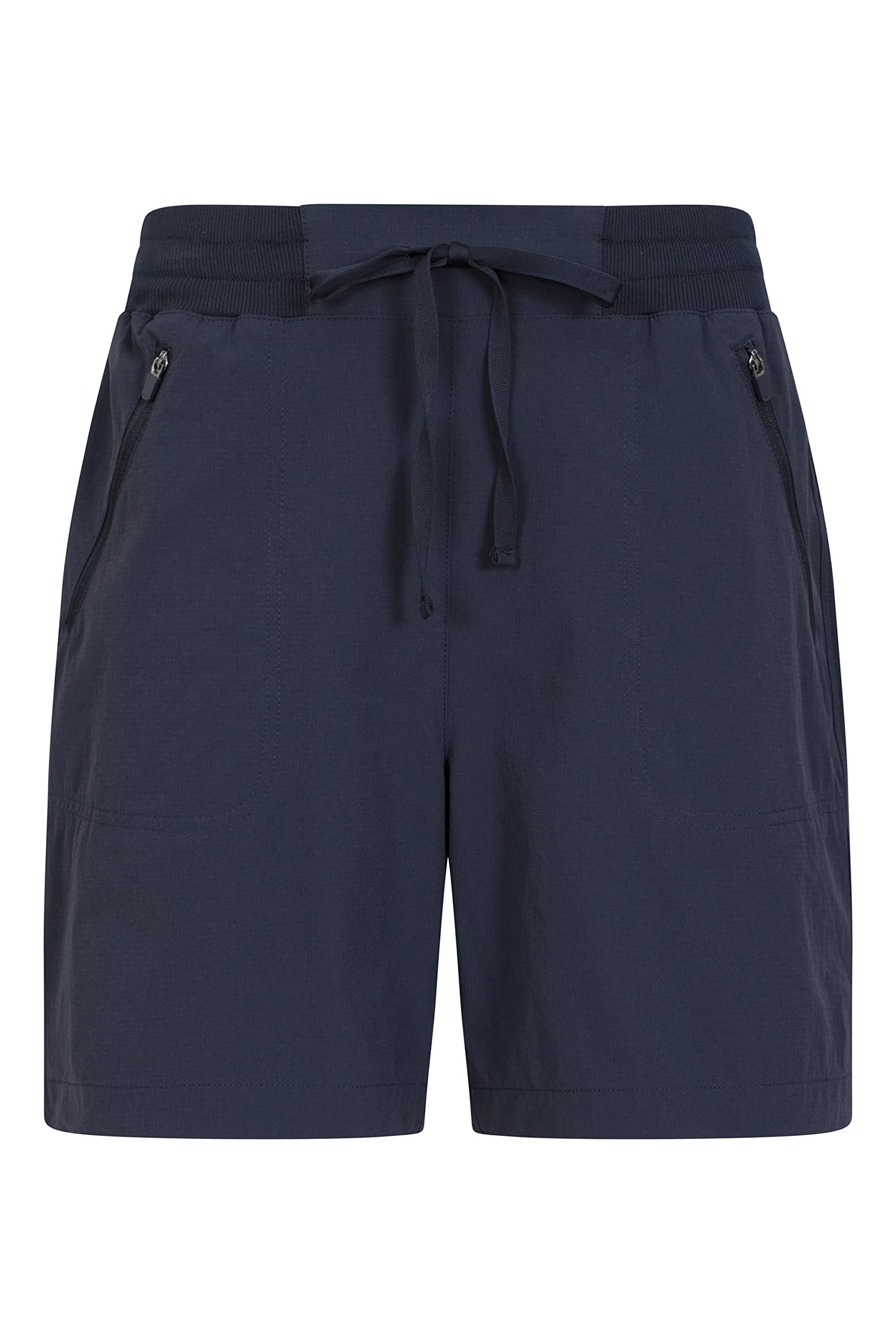 Mountain Warehouse Women's Dark Blue Explorer Shorts - Zipped Pockets Short Trousers, Drawcord Pants, Lightweight -For Outdoors, Hiking 20 Plus