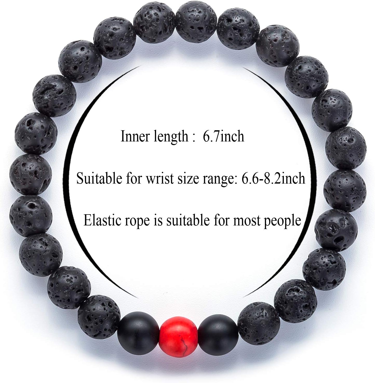 Hamoery Men Women 8mm Tiger Eye Stone Beads Bracelet Elastic Natural Stone Yoga Bracelet Bangle - Image 5