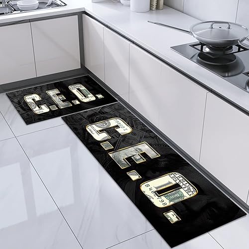 Miniatura 25 de GUBIYU Money Rug - Alfombra negra de 100 dólares con respaldo antideslizante, 23.6 x 35.4 pulgadas