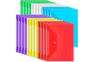 LEOBRO Clear Plastic File Bags | Reusable Document Holder