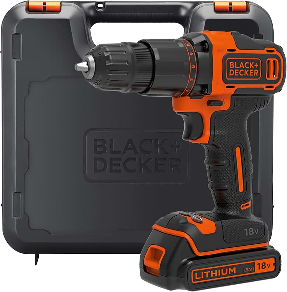 18V Hammer Drill with Battery, Charger, and Kitbox, BCD700S1