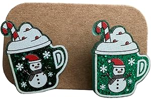 Hot Cocoa Snowman Stud Earrings