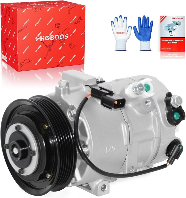 Compressor de ar-condicionado automotivo PHOBOOS com embreagem para Hyundai Tucson 2016-2017 2.0L – 1 unidade