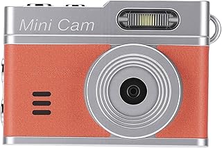 GOWENIC Mini Digital Camera 12MP, 1080P HD Video, 0.96" Screen Retro Small Keychain Camera for Adults Kids Travel Study Recording (Orange)