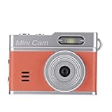 Fabater Digital Camera, 12MP 1080P HD Video Recording with 0.96 Inch Screen and LED Fill Light, Compact Portable Camera for Vlogging Travel Photography (Orange)