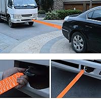 Vista 6 de Correa de remolque resistente con ganchos de 2 pulgadas x 20 pies, 15,000 libras, correa de remolque de 6,8 toneladas con ganchos de seguridad