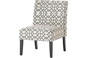 Christopher Knight Home Kassi Fabric Accent Chair, Grey Geometric Patterned