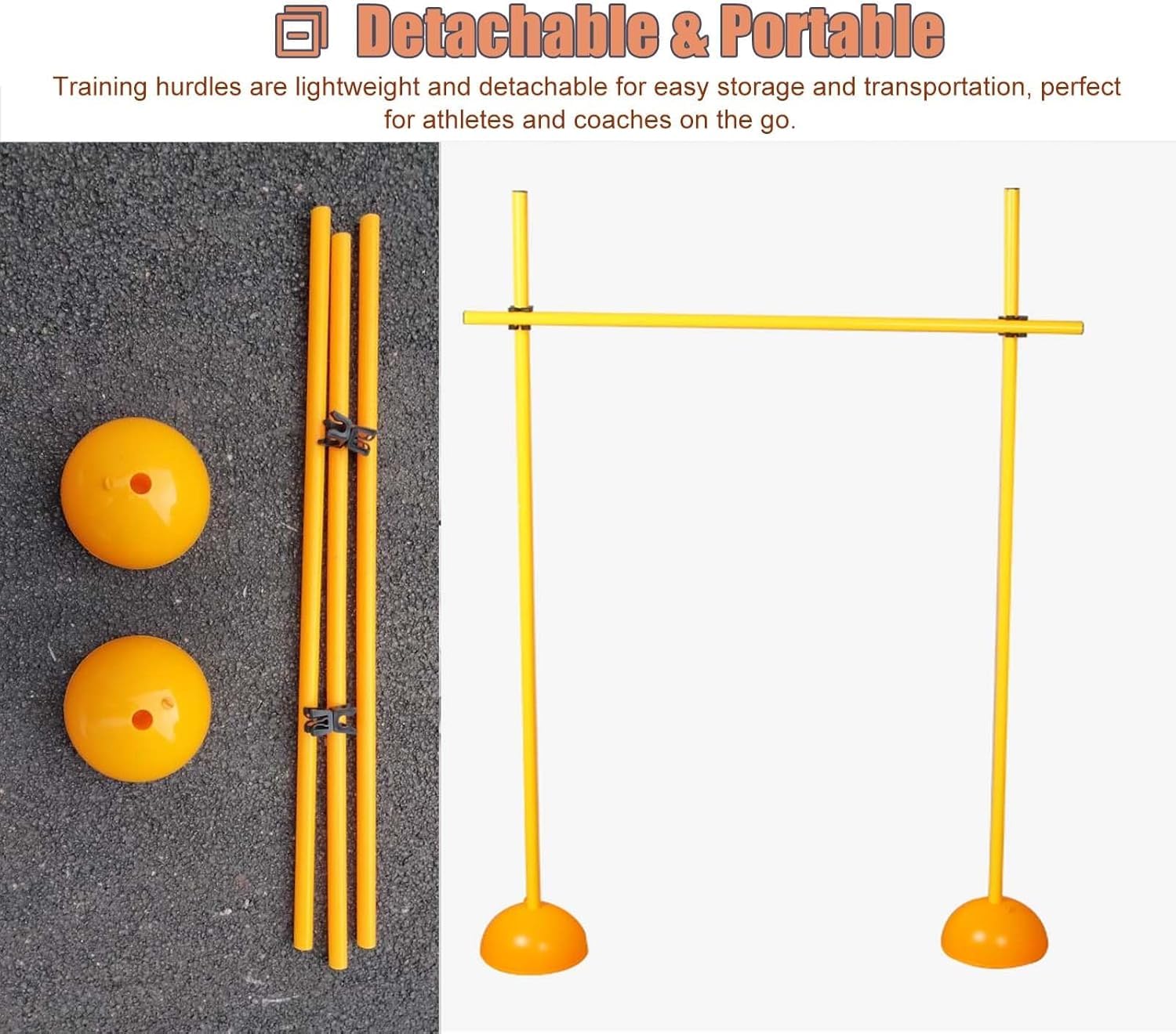 Bastones de agilidad de velocidad ajustables para fútbol, pista y campo, entrenamiento de perros y caballos, mejora el rendimiento, 180 cm