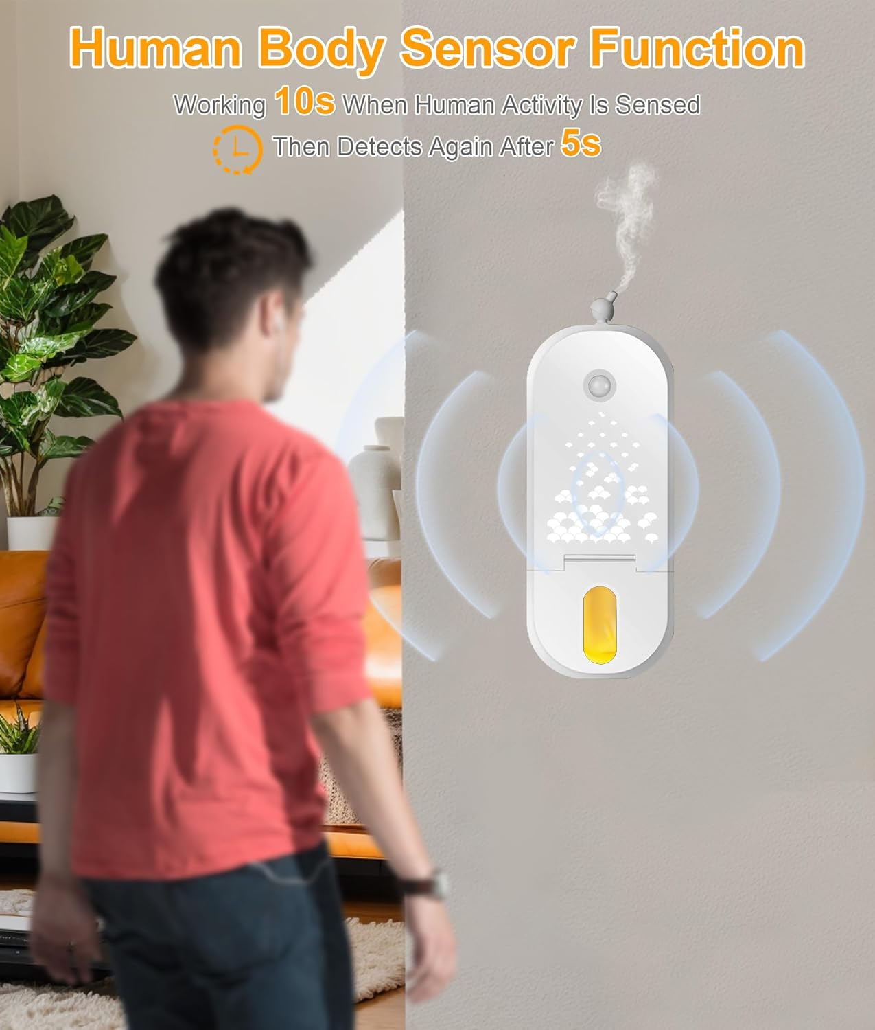 Waterless Diffuser for Essential Oil Nebulizer Battery Operated Mini Scent Air Machine Aromatherapy Atomizing Diffuser for Home LivingRoom Hotel Office (White)