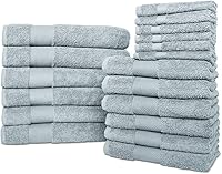 Vista 22 de Hencely Juego de 2 toallas de mano de lujo (16 x 28 pulgadas), algodón turco suave, absorbente, de secado rápido, para cara, cuerpo, cocina y baño