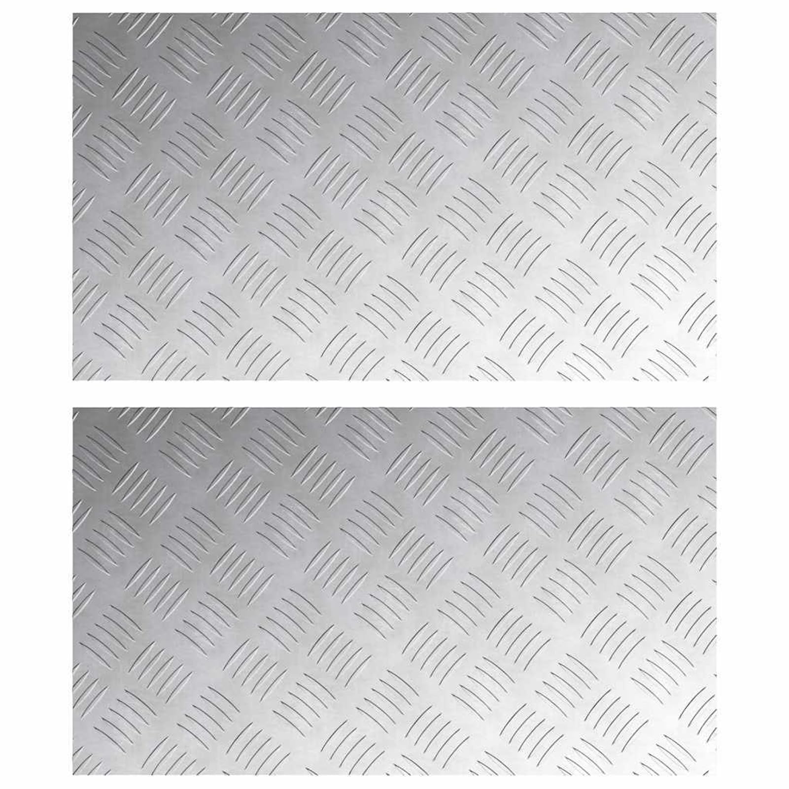 ATOMSTACK MAKER Chapa estriada de aluminio (2 unidades, 70 x 40 cm, plateada), antideslizantes, resistentes a la intemperie, para interiores y exteriores, diseño moderno, ligero y duradero